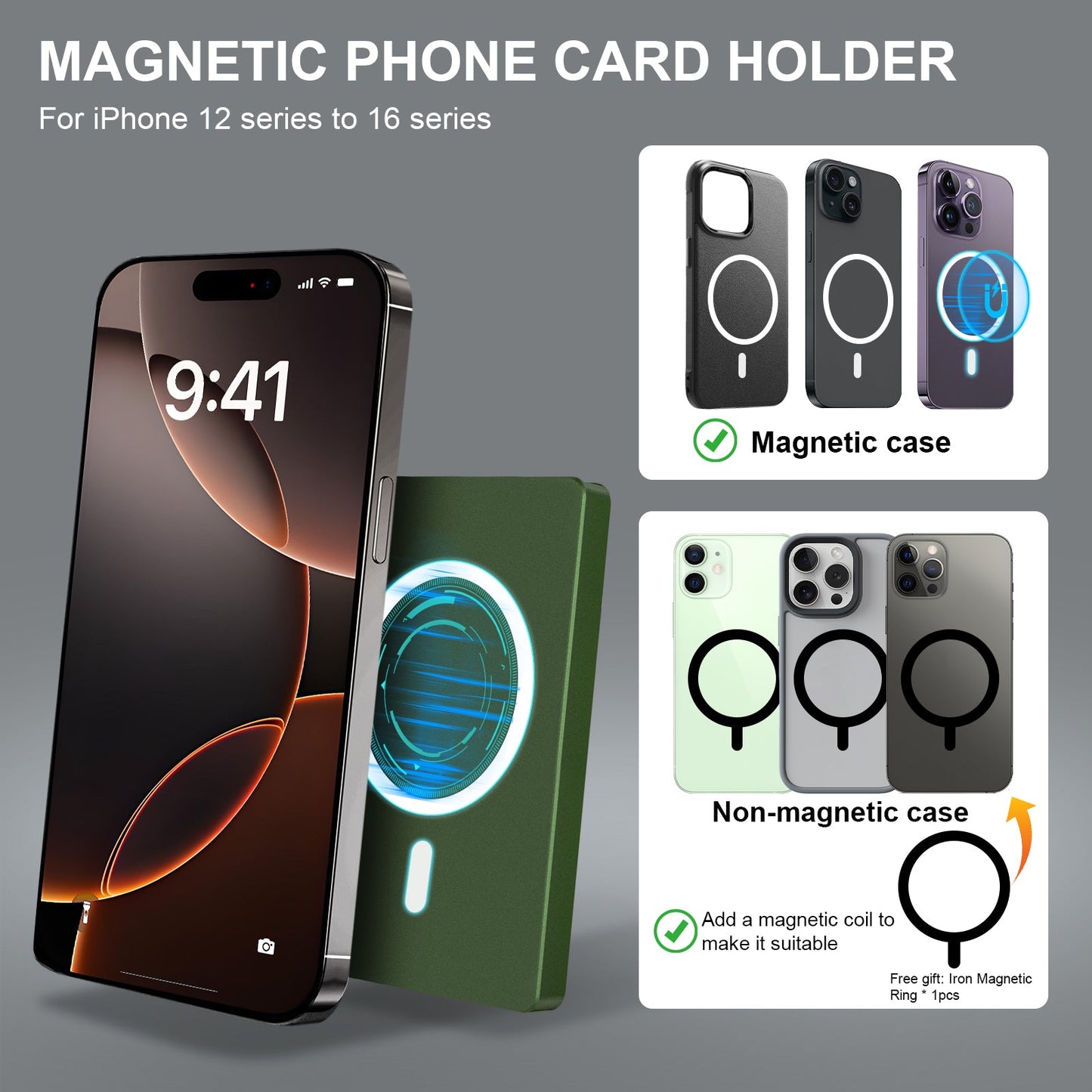 Minimalist Pop up Wallet with Money Clip, All Aluminum Slide Rfid Slim Card Holder-2
