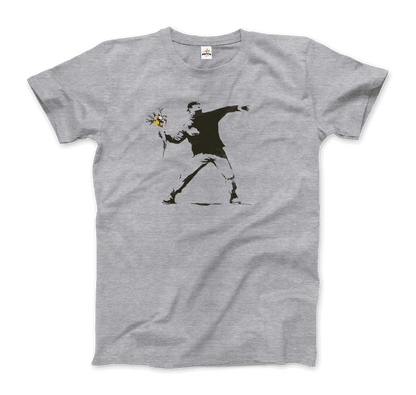 Banksy Flower Thrower Artwork T-Shirt-6